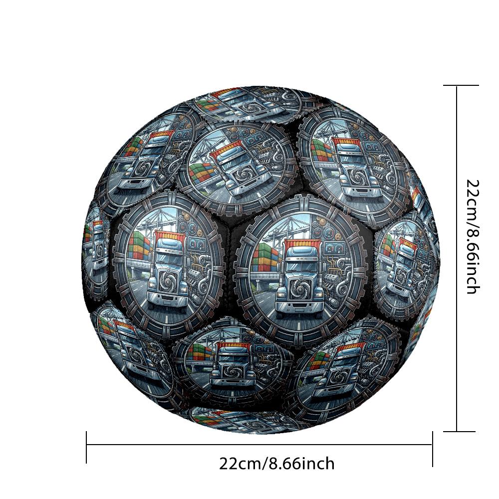 Industrial Truck Engine Round Football Size 5 Adult Ball Suitable for Training Matches and Outdoor Team.