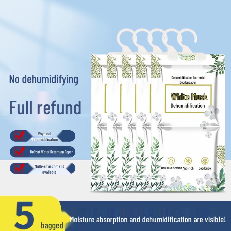 Pungă dezumidificator absorbant de umiditate agățabilă: Anti-Mucegai, Umiditate & Absorbție Apă pentru Dormitoare & Dulapuri