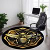 1PC Bee Honeycomb Office Round Area Rug, Mat Suitable For Office, Under Office Chairs Bedroom Living Room Home Decor, Room Deco