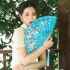 Plastic Plum Blossom Fan Chinese Style Hand Held Fan Elegent Dance Fan