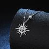 Tezzc Moissanite Lab Diamond  Pendant Necklace for Women Men 925 Sterling Silver Sun Flower Party Fine Jewelry Wholesale