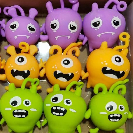 Cartoon Aliens Squeeze Toy Anxiety Relief Demon Sensory Fidget Toy Fast Rising Office Workers Relaxation Flour Stress Ball