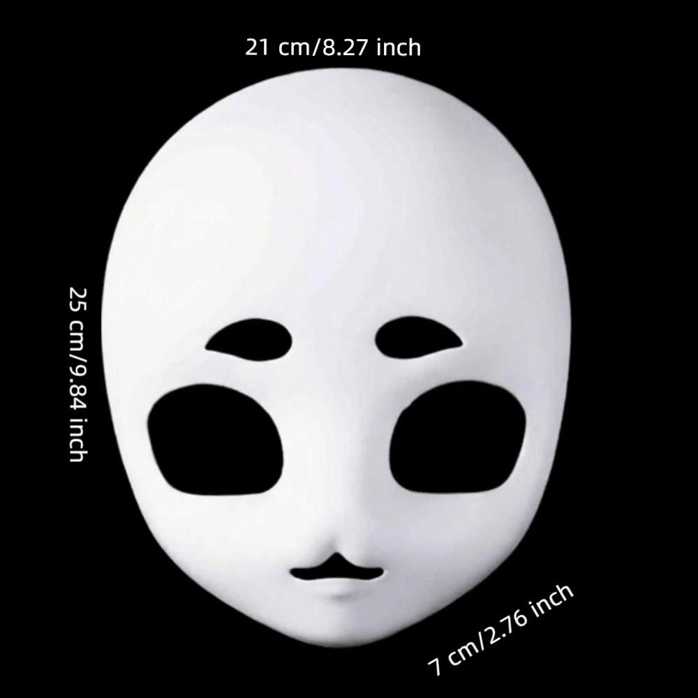 3D Print Beast Head Skull Mask The Girl's Facial Shape White Animal Skull Mask Thicken Plastic Bean-shaped Eyebrows