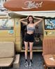 Summer 2026 Grey Hollow-Out Halter Tank Top for Women
