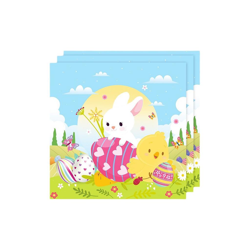 Easter Bunny Theme Party Supplies Easter Decoration Easter Party Banners Disposable Cutlery Arrangement