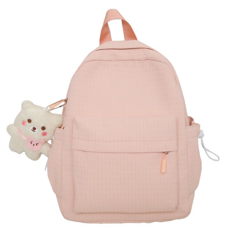 Schoolbag high-value backpack women's 1011 new casual simple large-capacity junior high school backpack commuting class schoolbag