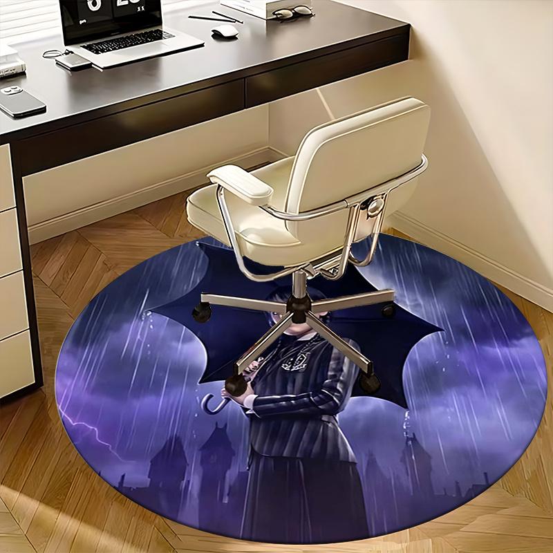 The Addams Family Chair Mat Round Rug Office Carpet, Non Slip, Suitable for Living Rooms, Bedrooms,Decor1205733a