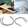 3.5mm Jacks Sound and Microphones Splitter Cable, Braided Aux Adapter Female To 2 Male for PC, Gaming Headsets, Laptop