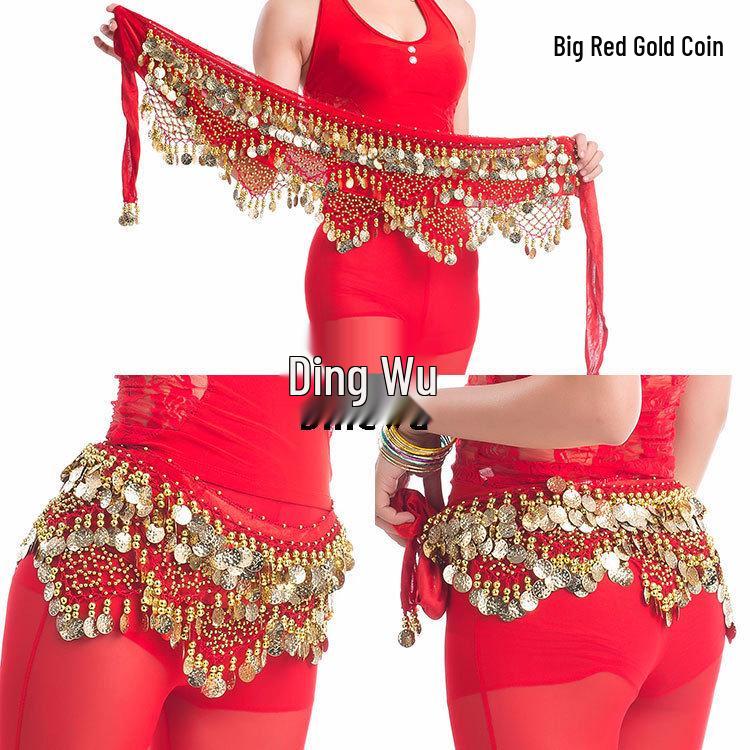 

Пояс-цепочка для танца живота с треугольными акцентами для практики и выступления One Size