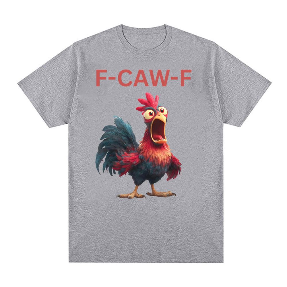 

F-CAW-F Забавная футболка с рисунком петуха для мужчин и женщин, уличная мода и юмористический мужской топ из чистого хлопка 4XL