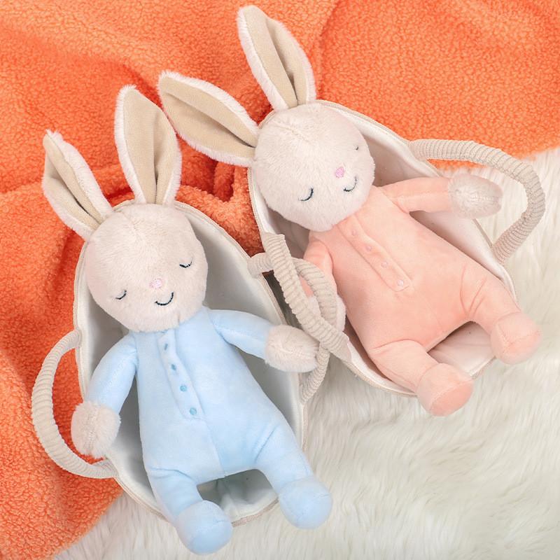 Adorable Sleeping Bunny Plush Doll For Kids Soft Comforting Toy For Girls