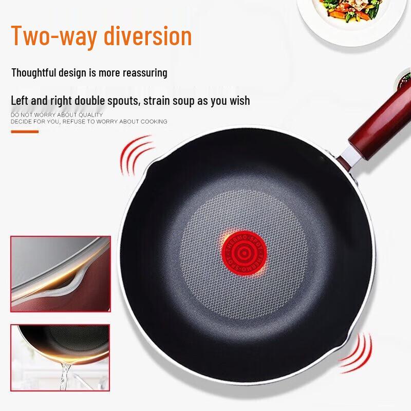 Supor Aluminum Alloy Wok & Frying Pan with Lid