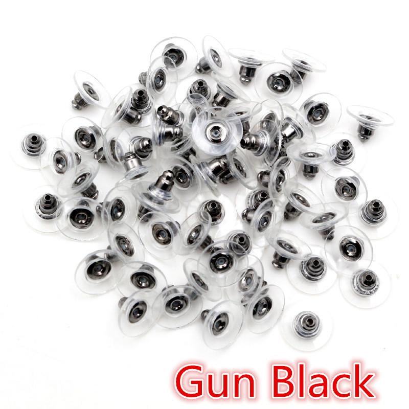 

100pcs/Lot 11x6mm Plastic Metal Earring Backs Bullet Stoppers Earnuts Ear Plugs Gold/Silver Plated Findings Jewelry Accessories