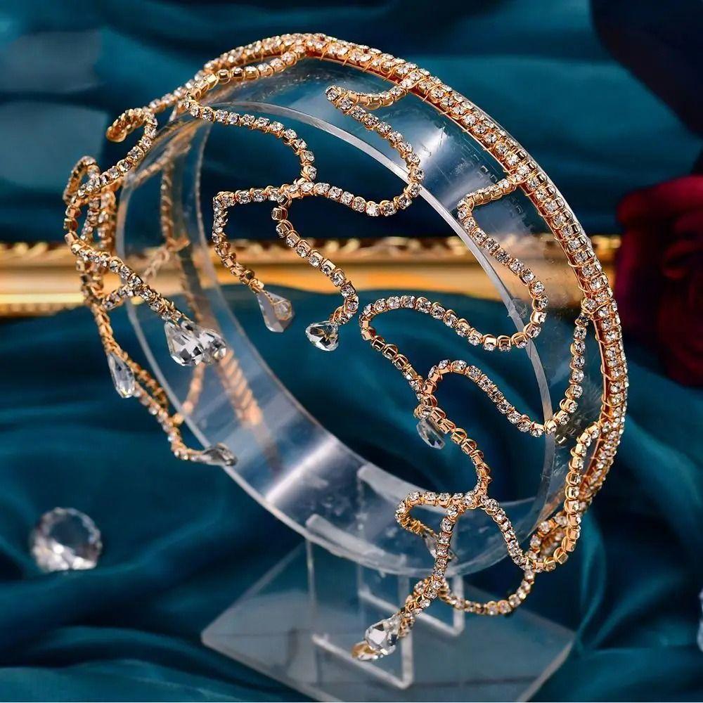 Hair Accessories Bride Crown Snake Crystal Tiara Vintage Bend Rhinestone Headband  Wedding