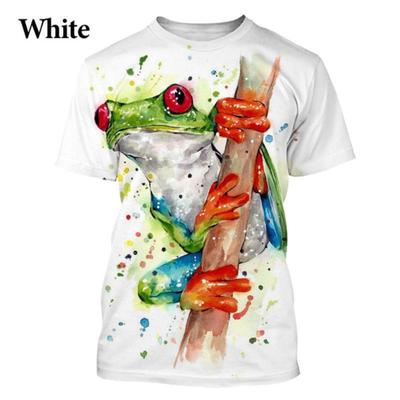 Neues lustiges Tier Frosch 3D T-Shirt Unisex niedlich lässig kurzärmeliges T-Shirt