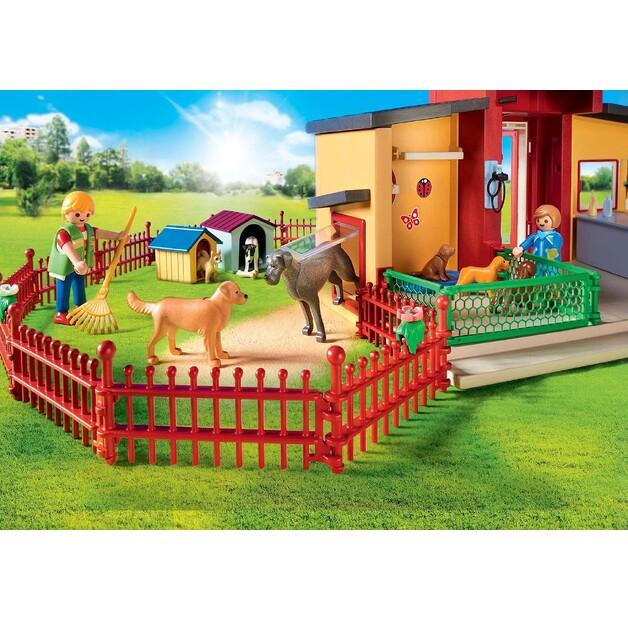 Plastic Construction Set Playmobil 71599 Paw Animal Hotel
