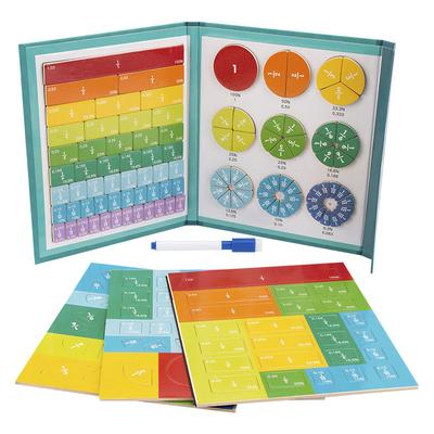 Kinder Magnetisches Bruchrechnen Lernspielzeug Mathematik Holz Bruchrechenbuch Set Kinder Arithmetik Lernen Lernspielzeug Lehrmittel