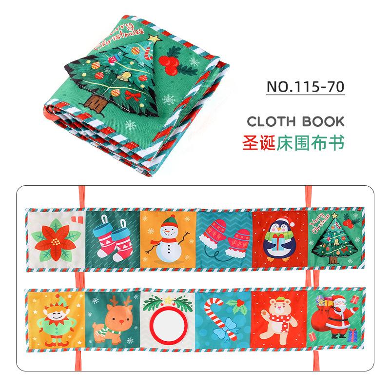 115 Series Infant Early Education Double-Sided Color Bed Circumference Pendant Cognitive Shape Animal Baby Cloth Book Bed Circumference Bb Device