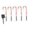 Candy Cane Lights Ornaments Christmas Solar LED Lamp for Pathway Lawn Garden