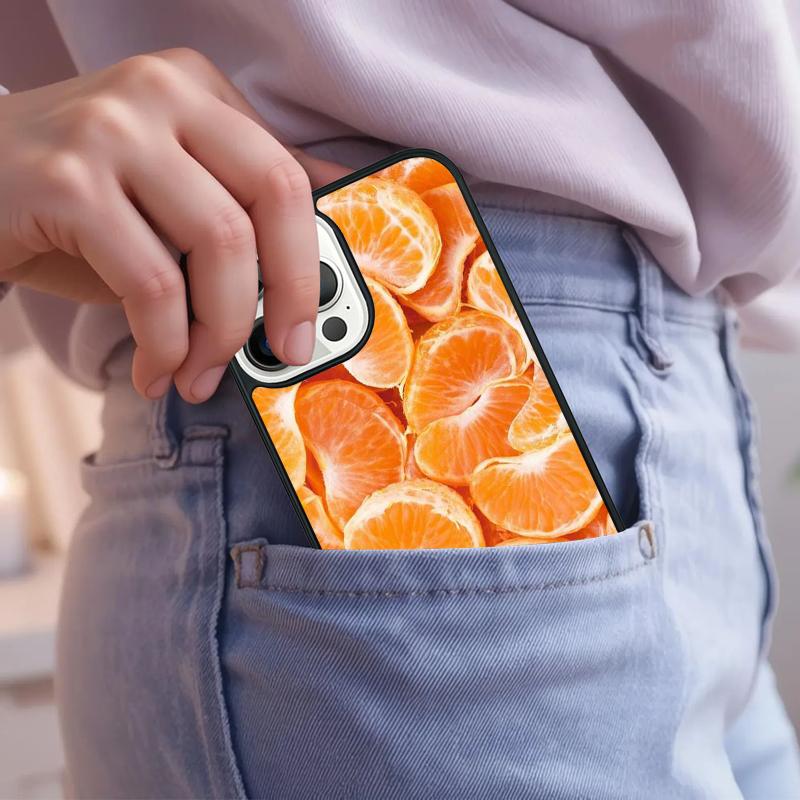 Mandarin Fruit Peeled Phone Case For iPhone 17 Air 15 16e 14 13 Pro Max Coque 12 11 Pro Max PLUS cover