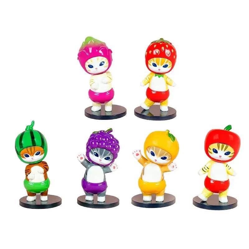 Mofusand Shark Cat Blind Box Fruit Animal Cute Mini Figures Anime Ornaments Dolls Fans Kid's Toy Model Christmas Birthday Gifts