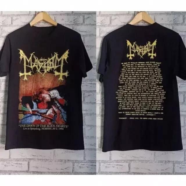 

Футболка группы Mayhem, Mayhem Hearts Dawn Black Унисекс футболка Переиздание S-5XL L