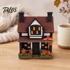 Lampe Maison Citrouille Style Rétro, Maison Citrouilles Illuminées Vintage, Figurine Manoir Illuminé Halloween, Décor Intérieur, Veilleuse Nuit d'Automne