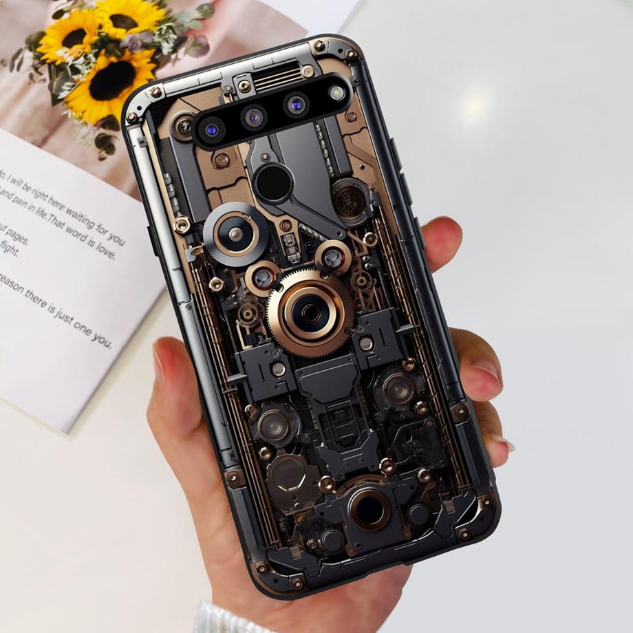 Für LG G8X ThinQ Hülle LG V50 ThinQ V50s ThinQ V50 Dual Screen Flüssigsilikon Bumper Coque Fundas Marmor Weltraummann Drache Capa