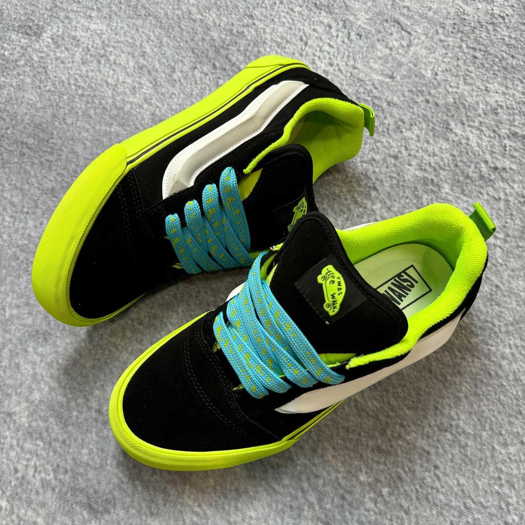 Knuskool Czarne Szkockie Lekki Luksus Buty Deskorolkowe Amerykański Retro Pulchne Buty Chlebowe Codzienne Buty Deskorolkowe dla Pary