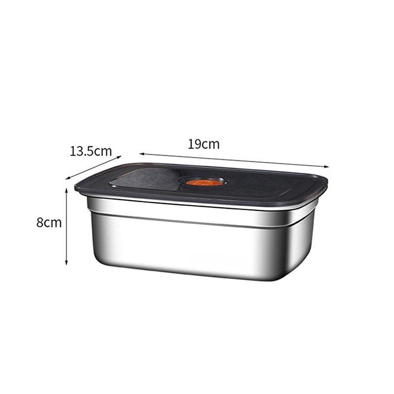 304 Stainless Steel Lunch Box With Lid Sealed Leak-Proof Bento Box Refrigerator Freezer Storage Box Outdoor Camping Lunch Box