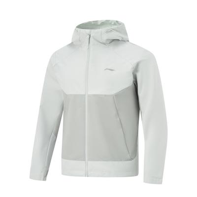 Li Ning Fitness Series Lässiger Windbreaker mit Kapuze Herren Oberbekleidung Grau AWBU059-7
