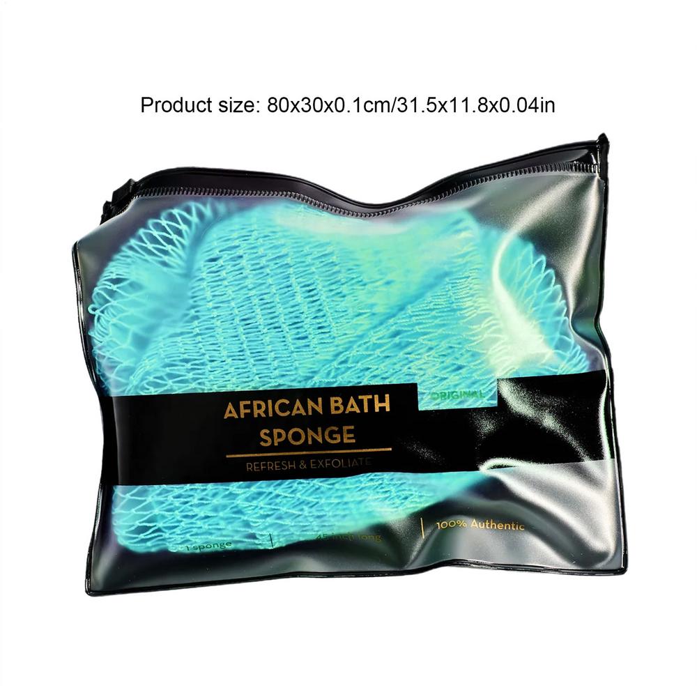 African Bath Net Colorful Washcloth Long Net Shower Body Scrubber African Scrubbing Reusable Bath Sponge Shower Accessories