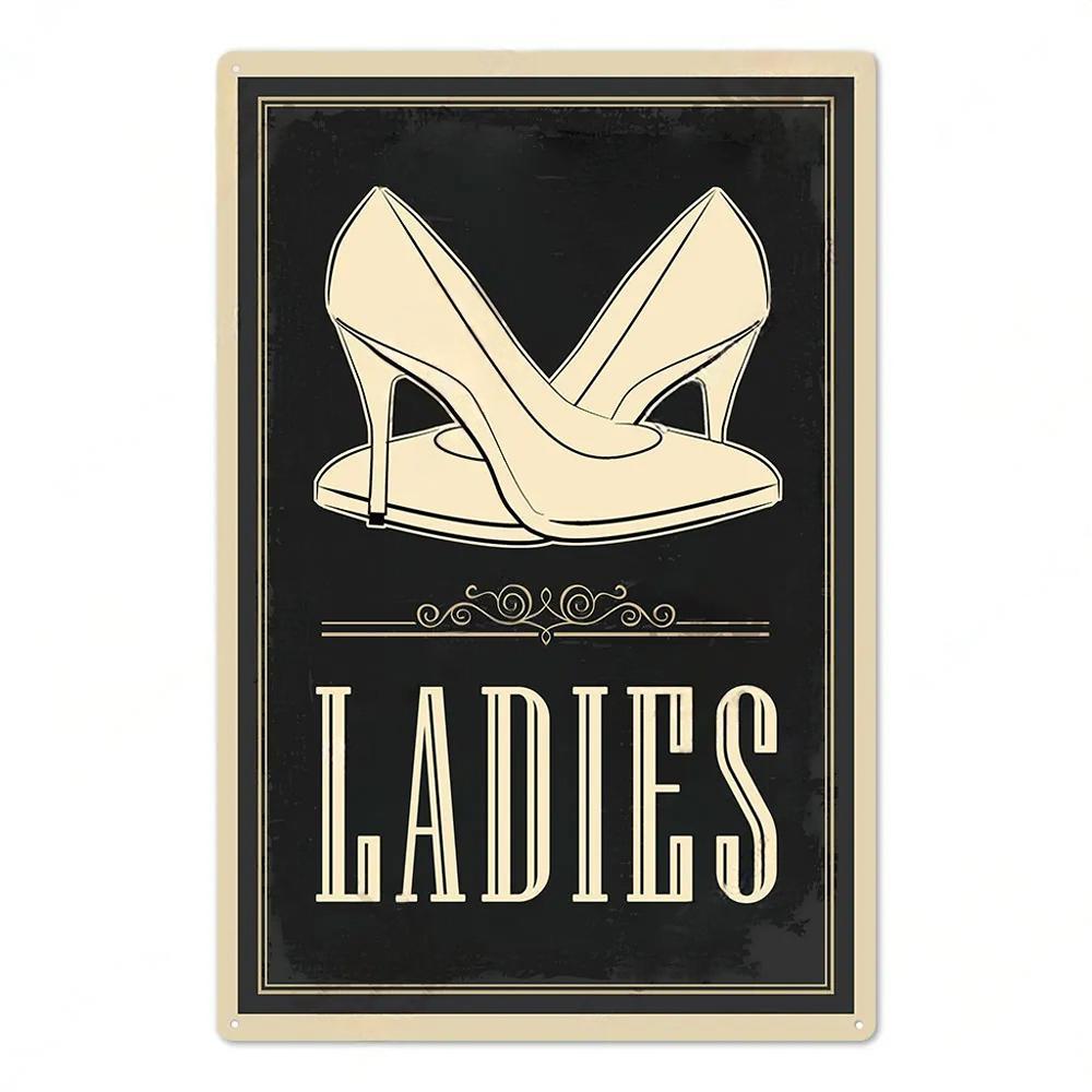 Toilet Sign Vintage Funny Metal Posters Tin Sign WC Lavatory Toilettes Wall Art Bathroom Restroom