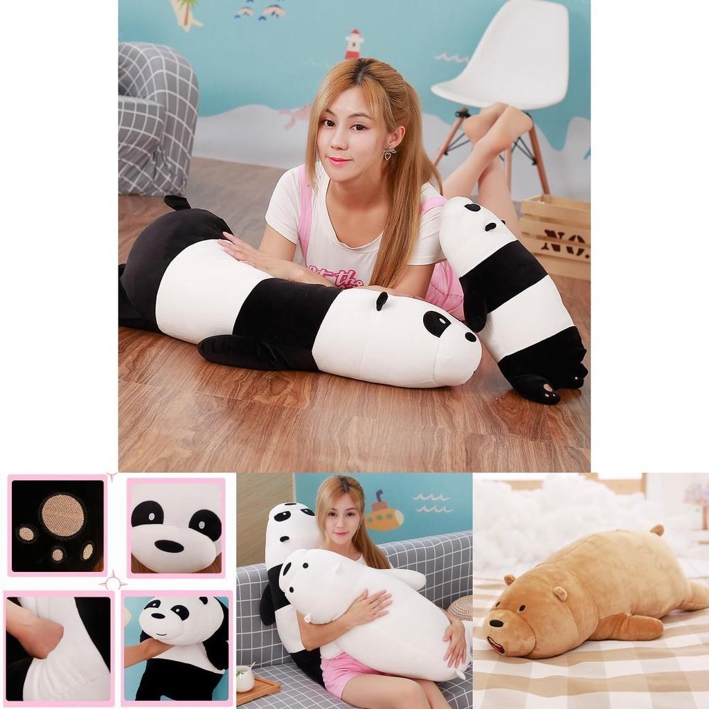Entzückendes 80cm We Bare Bears Weiches Plüschtier mit entzückenden Grizzly- und Panda-Charakteren