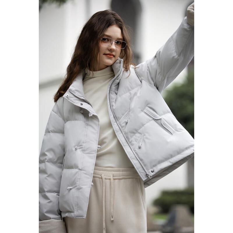 TonLion Women's Color Block Patchwork Short Down Jacket