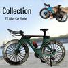 Cross Alloy Bicycle Model - Double Shock Mountain Bike Toy with Variable Speed & Front/Rear Absorbers - Ornament Gift