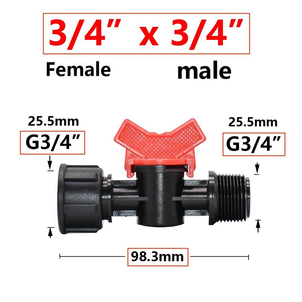 Garden Tap1/2 3/4" Male Female Thread Tap Connector Irrigation Miniature Valve Water Flow Control Valve Crane Quick Fittings