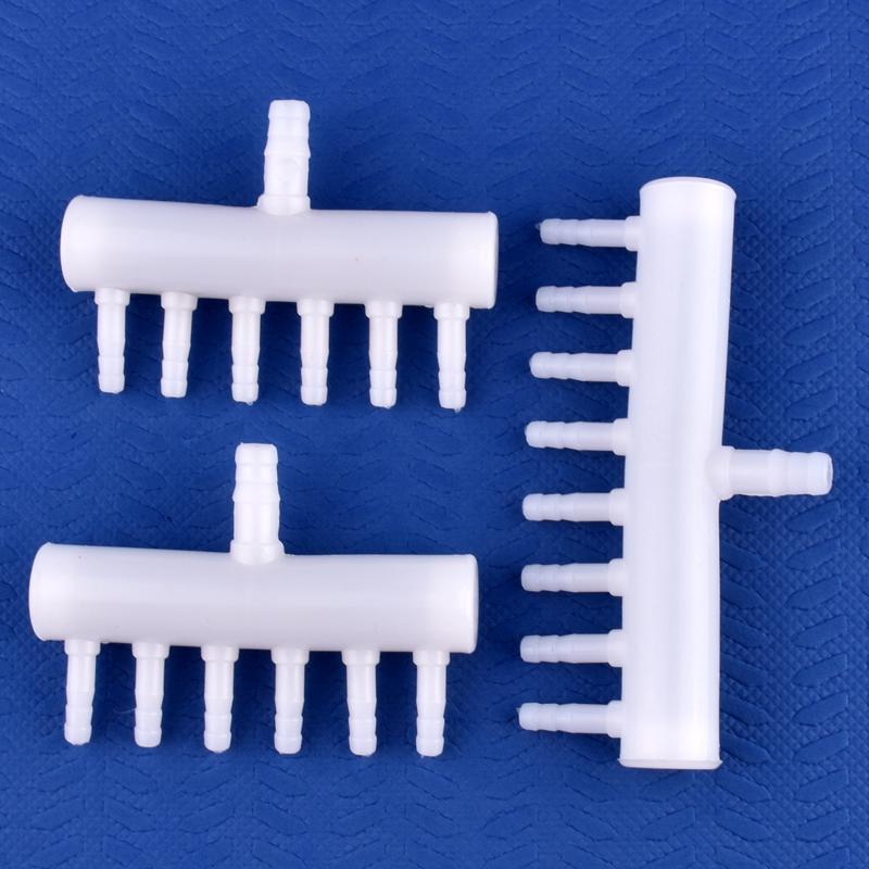 8-5mm 4~20 Head Oxygen Gas Diverter Aquarium Fish Tank Hose Joint Air Pump Oxygenation Distributor Porous Gas Drainage Connector