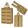 Outdoor Molle 5.56 Magazine Pouch Single Mag Holder Universal Laser Cut Flashlight Pouch Knife Pocket Hunting Gear