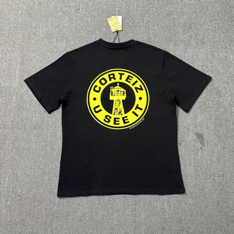 Corteiz Short Sleeve T-Shirt Mens Loose Fit Graphic Print Crew Neck Casual Streetwear Tee