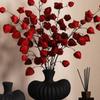 Lifelike Artificial Lantern Flower Real Touch Simulation Flower Branch  Living Room