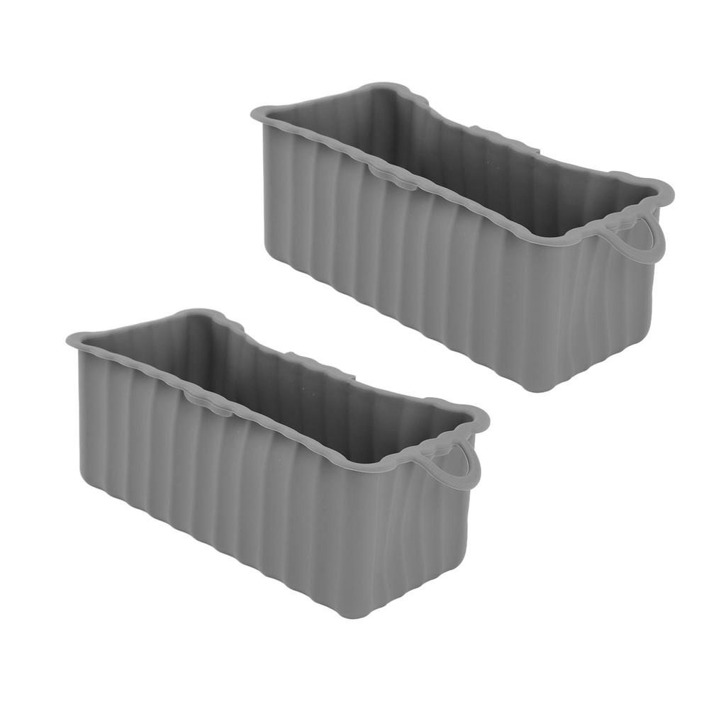 2 PCS Bac à égouttures en silicone pour plancha Blackstone Réutilisable Rectangulaire Coupe récupératrice de graisse Doublure pour camping Barbecue