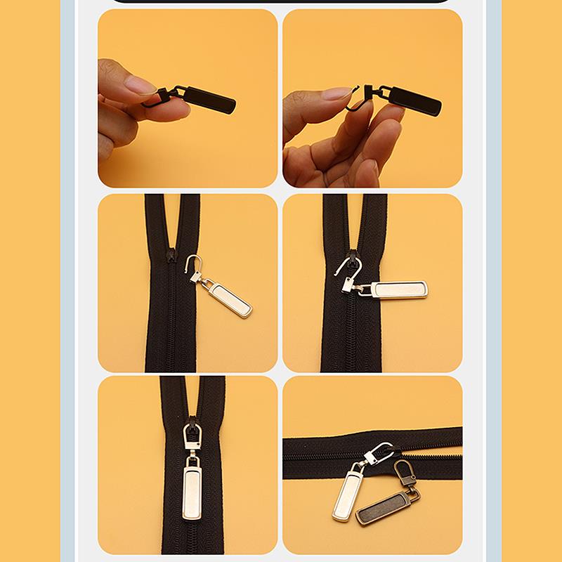 5pcs Detachable Metal Zipper Pullers for Zipper Sliders Head Zippers Repair Zipper Pull Tab DIY Sewing Replacement Bags Jacket