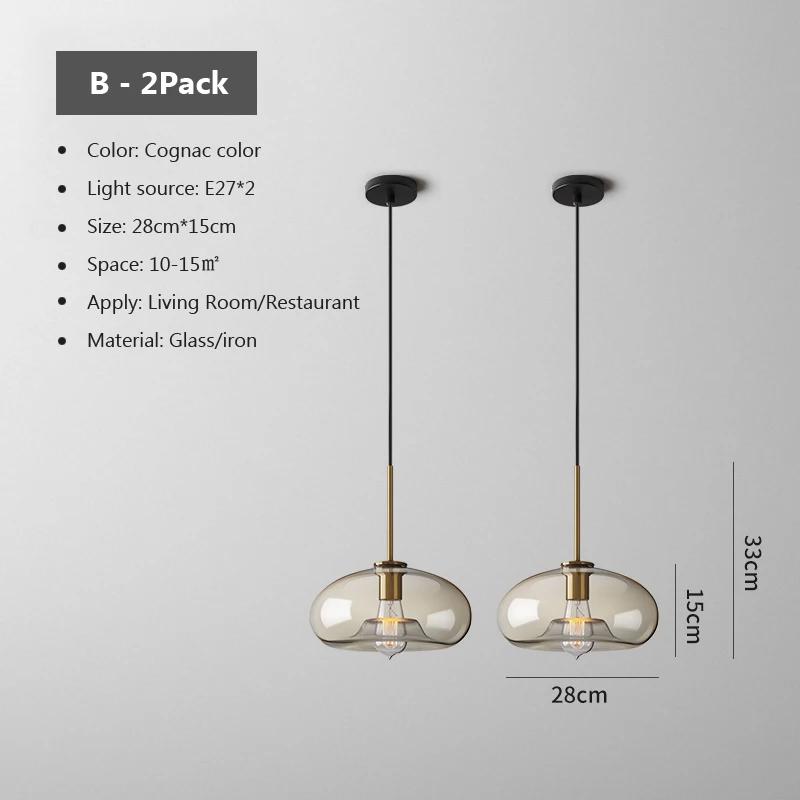 Modern Hanging Loft Glass Lustre Pendant Light Nordic Industrial Decor Lights Fixtures E27/E26 for Kitchen Restaurant Lamp
