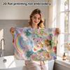 Rainbow Bear Ice Cream Print Towel, Super Absorbent Soft Hand Towel, Fantasy Cloud Garden Kids Bath Towel