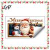 Christmas Wall Decals Stickers Santa Claus with Photo Snowman Reindeer And Frame Removable Stickers Design PVC Self-adhesive Art Decor for