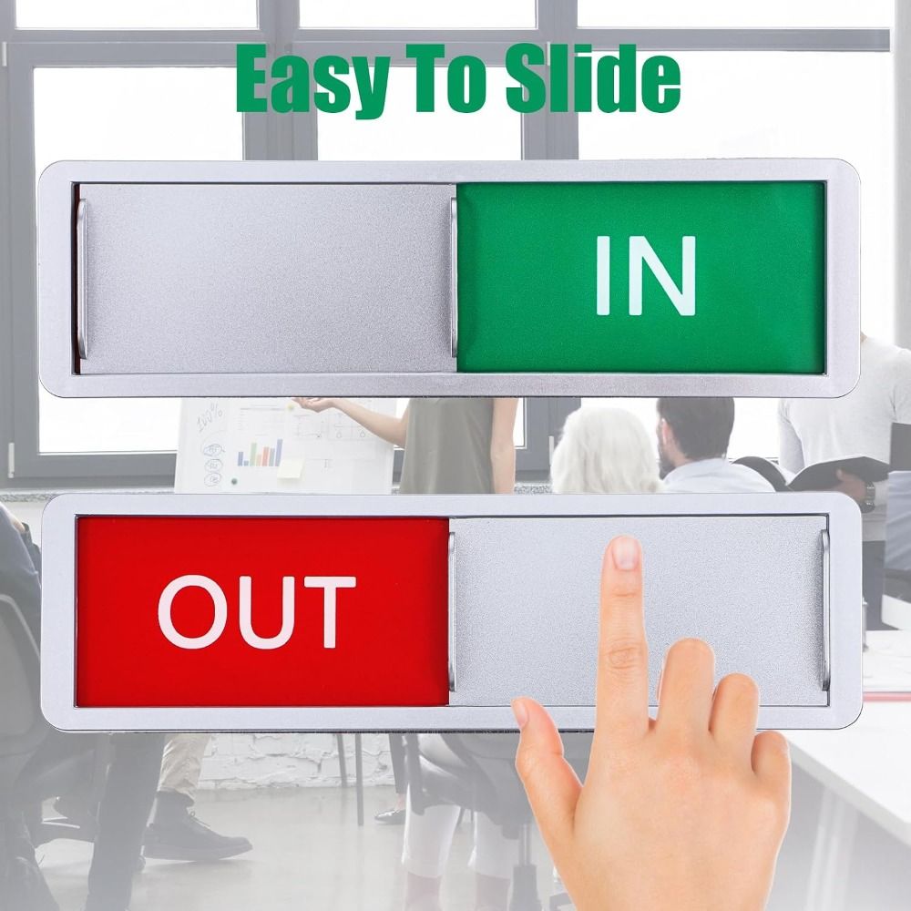 Self Adhesive Office Door Sign ABS Door Slider Signs Hotel Bulletin Board Office Room