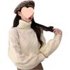 Damen Dick Zopfmuster Rollkragenpullover - 2025 Winter Lockerer Pullover, Vielseitiges Innenschicht-Oberteil
