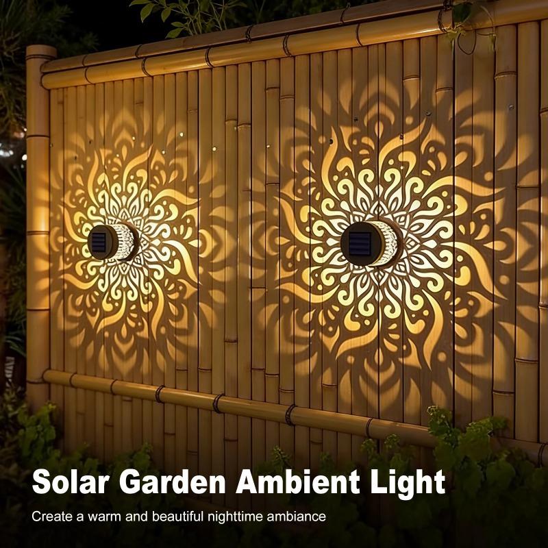 1-10PCS LED Solar Wall Light, IP44 Waterproof Warm Night Light for Garden Lawn Patio Steps Pathway Courtyard Camping Outdoor Decor
