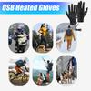 New Winter Touchscreen Mittens USB Heating Gloves Cold Weather Waterproof Hand Warmer For Camping Snowboarding Motor Bike Riding